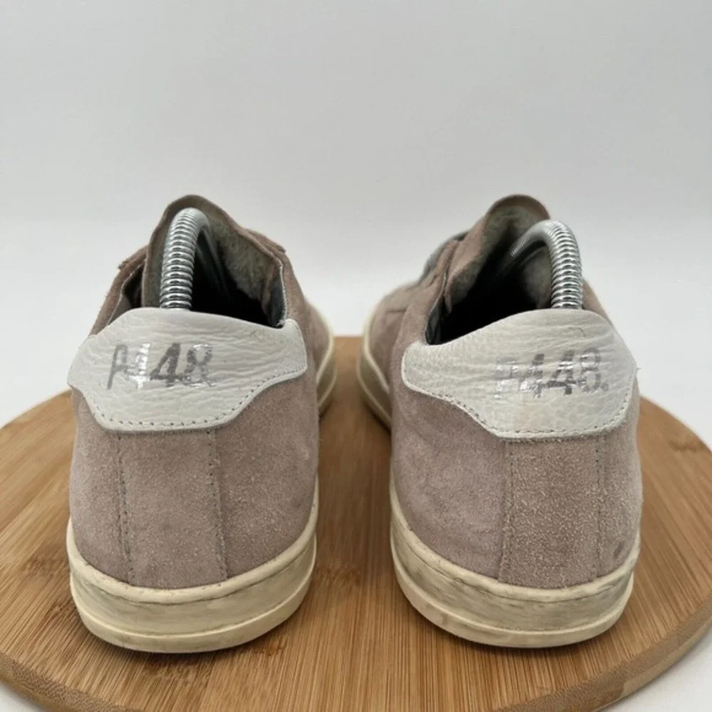 P448 John Sneaker Womens 43 US 12.5-13 Blush Pale Pink Suede Low Top Shoes